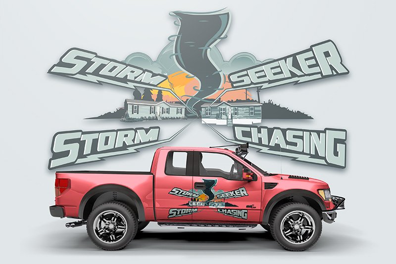 Storm Seeker Logo | Truck Plot