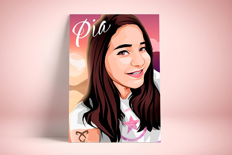 Illustrated portrait | Pia
