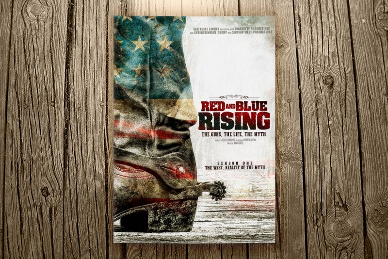 Red And Blue Rising Poster de cine