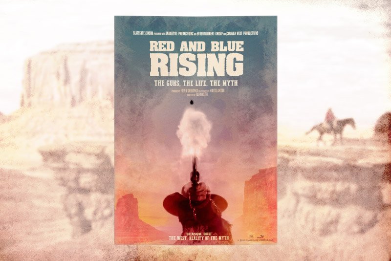 Movie Poster Design - Red And Blue Rising Movie