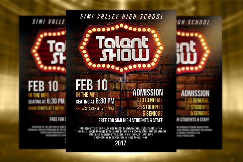 Simi Valley High School Talent Show Flyer