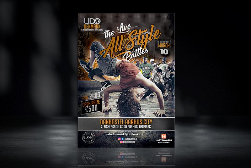 The Live all Style Battles Flyer | UDO Denmark